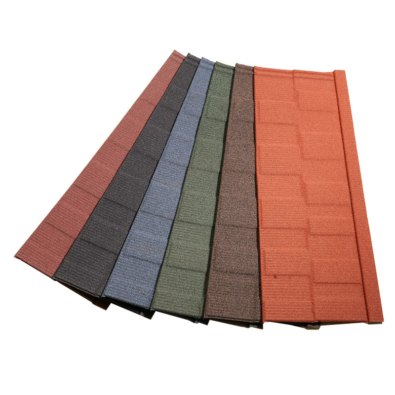 Construction Material Lightweight Roofing Materials Stone Coated Metal Roof Tiles  - Shingle Type