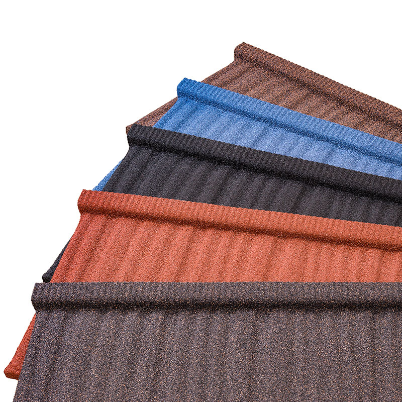 latest colorful stone coated metal roofing tiles wood for Building Sports Venues-2