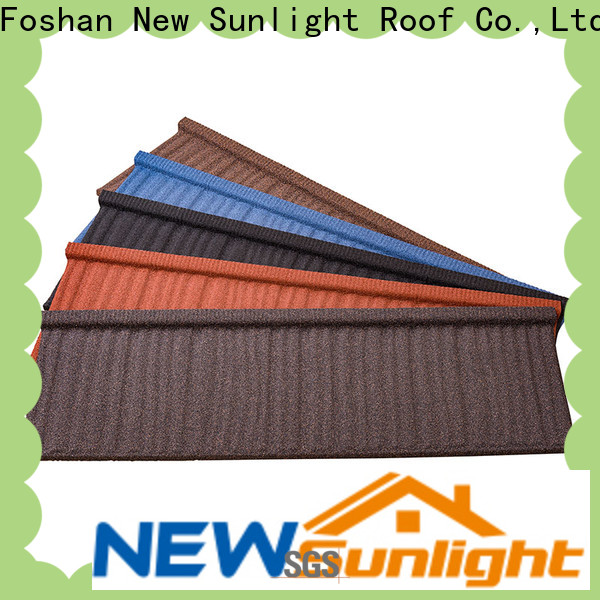 New Sunlight Roof top stone coated metal roof tile suppliers for Villa