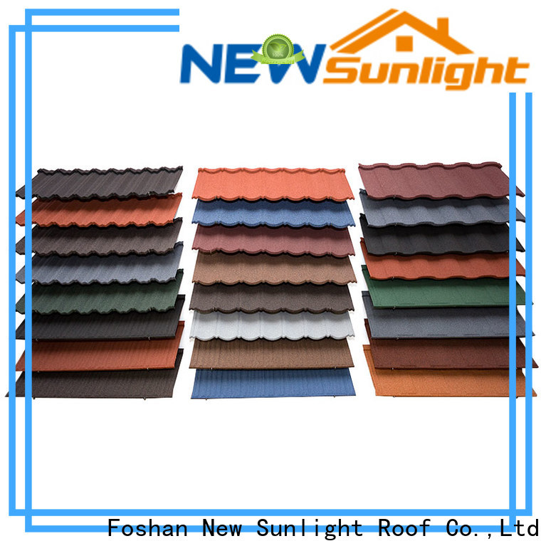 New Sunlight Roof materials stone coated roof tiles for Office