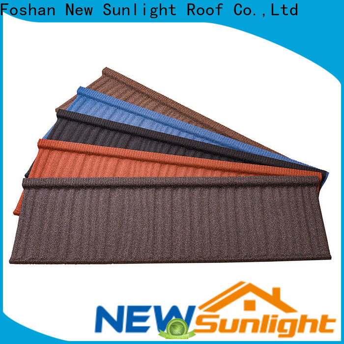New Sunlight Roof roofing stone coated metal roofing tiles factory for Hotel