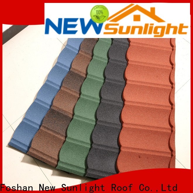 New Sunlight Roof wholesale stone coated metal roof tile supply for garden construction