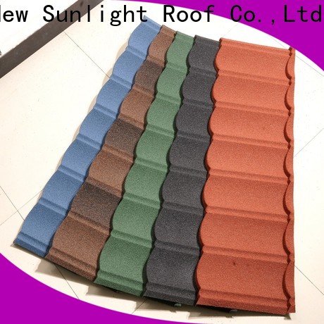 New Sunlight Roof metal stone coated steel roofing tile for business for garden construction
