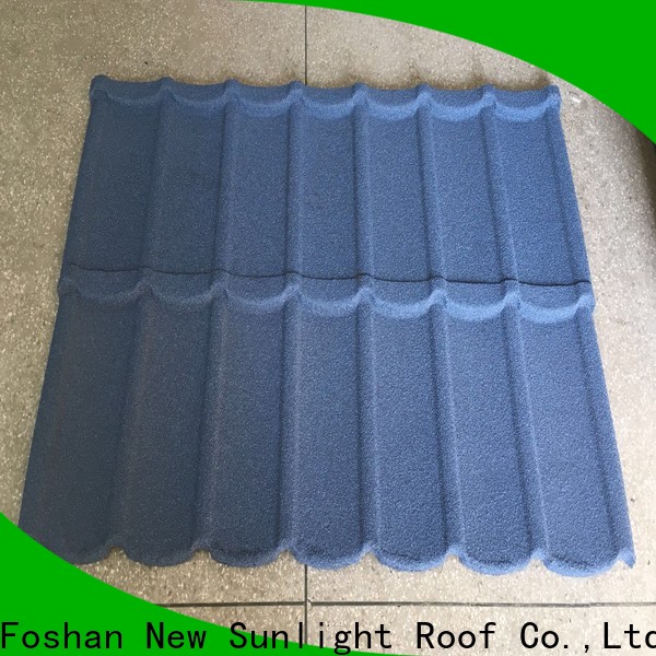 New Sunlight Roof top stone coated steel roofing tile factory for industrial workshop